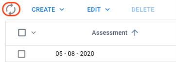 Assessments Page - Refresh Button Location-2